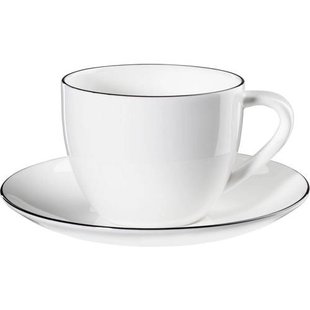 ASA Selection Theekop en Schotel A Table Ligne Noire 250 ml