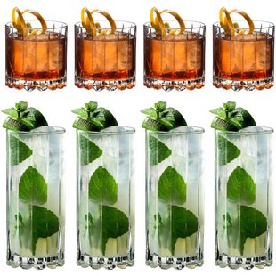 Riedel Glazenset Cocktail & Whiskey Rocks & Highballs - 8 stuks