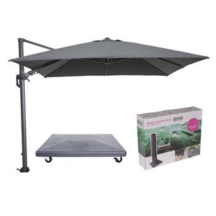 Garden Impressions Hawaii parasol - 3x3 m-incl. 90 kg parasolvoet en hoes