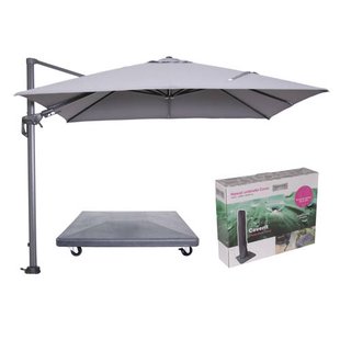 Garden Impressions Hawaii parasol - 3x3 m-incl. 90 kg parasolvoet en hoes