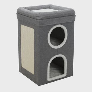 Trixie krabpaal Cat Tower Saul Grijs 39 x 39 x 64 cm