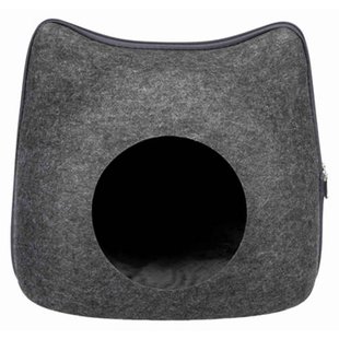 Trixie kattenmand Relax Iglo Vilt Grijs 38X37X35 cm
