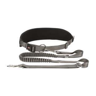 Trixie buikriem met Lijnen handvat Grijs 75-120 cm