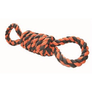 Happy Pet hondenspeelgoed Nuts For Knots Extreme Spoel 8-vormige Tugger Grijs/Oranje 55 cm