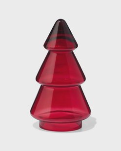 HEMA Kerstboom 8.8x8.8x12cm glas rood