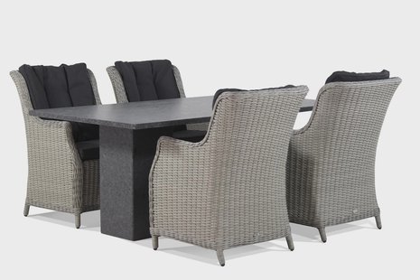 Garden Collections Buckingham/Graniet 180 cm dining tuinset 5-delig