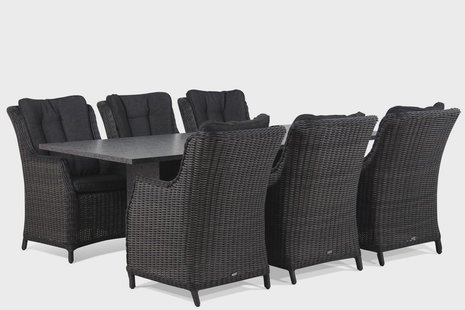 Garden Collections Buckingham/Graniet 220 cm dining tuinset 7-delig