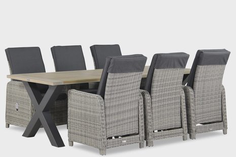 Garden Collections Bello/Cardiff 240 cm dining set 7-delig