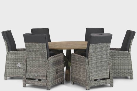 Garden Collections Bello/Sand City rond 160 cm dining tuinset 7-delig