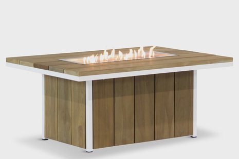 Lifestyle Seaside lounge vuurtafel 120 x 80 cm wit