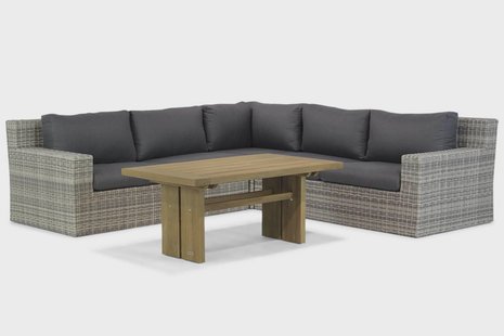 Garden Collections Amico/Brighton 140 cm dining loungeset 4-delig