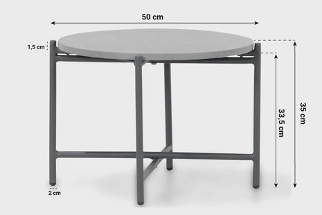 Saka lounge tuintafel 50 cm ø