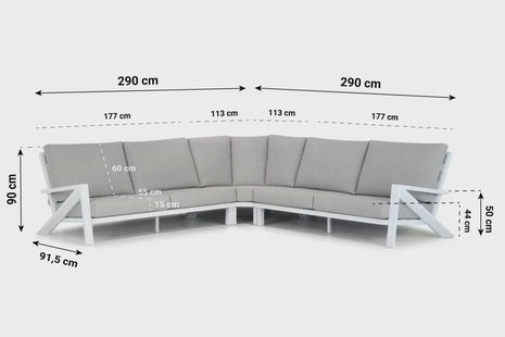 Santika Cinta hoek loungeset 5-delig
