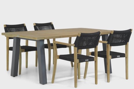 Lifestyle Dallas/Glasgow 180 cm dining tuinset 5-delig