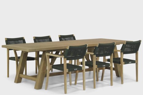 Lifestyle Dallas/Lazio 260 cm dining tuinset 7-delig