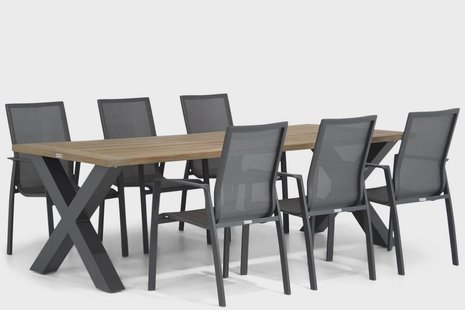 Lifestyle Ultimate/Cardiff 240 cm dining tuinset 7-delig