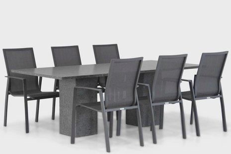 Lifestyle Ultimate/Graniet 220 cm dining tuinset 7-delig
