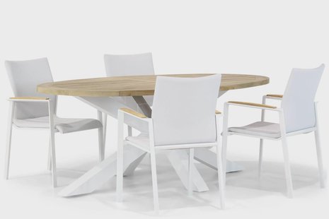 Lifestyle Brandon/Bradford 200 cm ovaal dining tuinset 5-delig