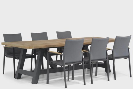 Lifestyle Brandon/Trente 260 cm dining tuinset 7-delig