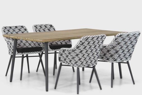 Lifestyle Crossway/Montana 180 cm dining tuinset 5-delig