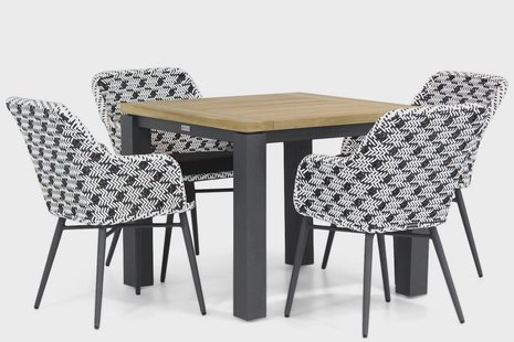 Lifestyle Crossway/Veneto 90 cm dining tuinset 5-delig