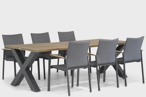 Lifestyle Brandon/Cardiff 240 cm dining tuinset 7-delig