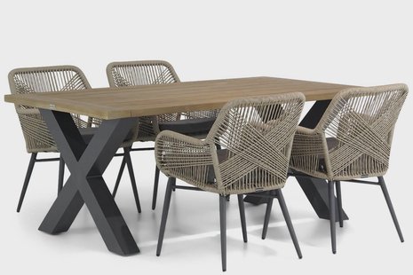 Lifestyle Advance/Cardiff 180 cm dining tuinset 5-delig