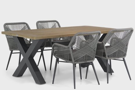 Lifestyle Advance/Cardiff 180 cm dining tuinset 5-delig