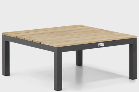 Lifestyle Palm Beach loungetafel 70x70 cm antraciet/teak