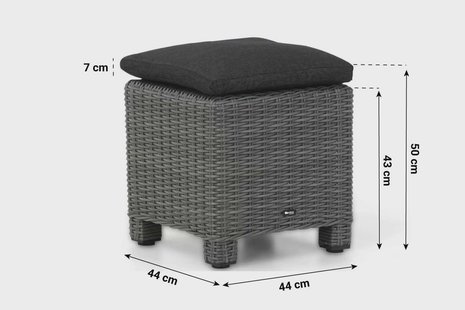 Garden Collections Toronto  bijzettafel met kussen off black