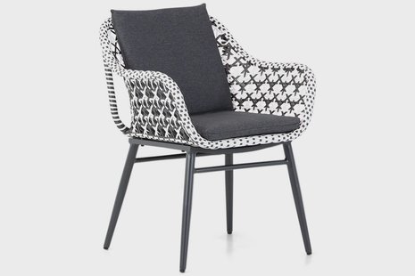 Lifestyle Dolphin dining tuinstoel mixed black/white