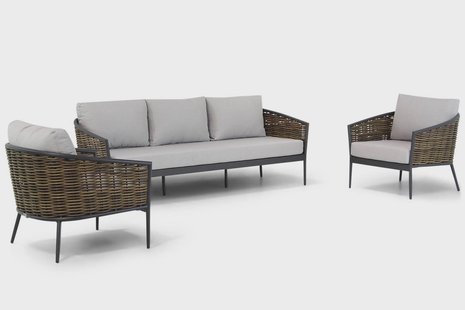 Coco Palm stoel-bank loungeset 3-delig