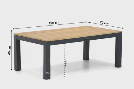 Santika Shadow lounge tafel 120x70 cm