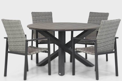 Lifestyle Upton/Ancona 125 cm dining tuinset 5-delig