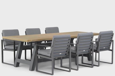 Santika Zaga/Trente 260 cm dining tuinset 7-delig