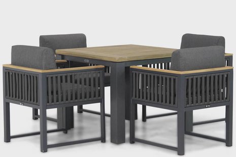 Santika Shadow/Veneto 90 cm dining tuinset 5-delig