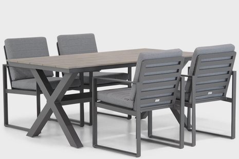 Santika Zaga/Forest 180 cm dining tuinset 5-delig