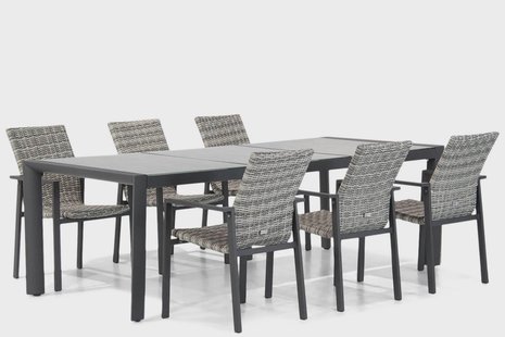 Lifestyle Upton/Forest 240 cm dining tuinset 7-delig