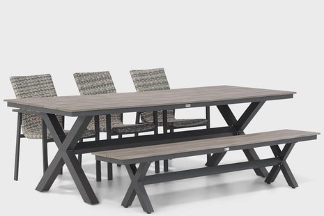 Lifestyle Upton/Forest 240 cm dining tuinset 5-delig