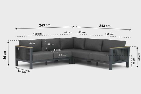 Santika Shadow hoek loungeset 4-delig