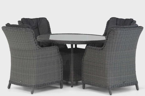 Garden Collections Buckingham/Buckingham 120 cm rond dining tuinset 5-delig