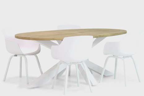 Lifestyle Salina/Bradford 200 cm dining tuinset 5-delig