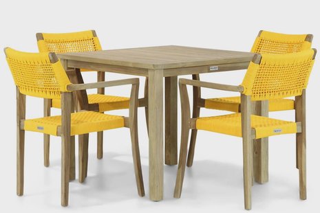 Lifestyle Dallas/Bristol 90 cm dining tuinset 5-delig