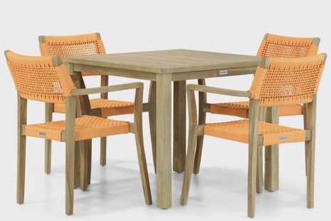 Lifestyle Dallas/Bristol 90 cm dining tuinset 5-delig