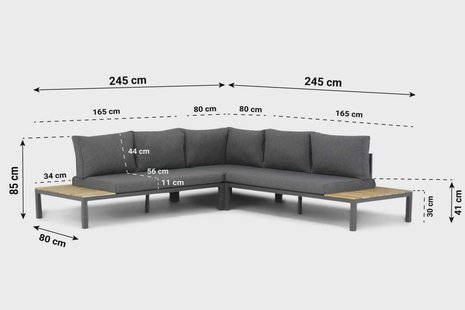 Lifestyle Palm Beach hoek loungeset 4-delig