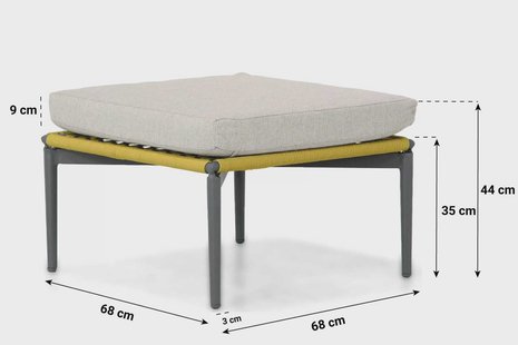 Lifestyle Alanya lounge voetenbank sunny yellow