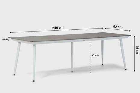 Lifestyle Yala dining tuintafel 240 x 92 cm