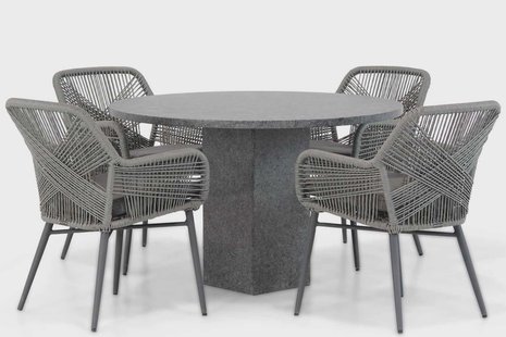 Lifestyle Advance/Graniet 120 cm dining tuinset 5-delig