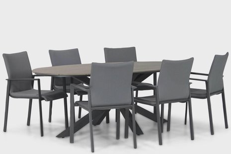 Lifestyle Rome/Matara 220 cm dining tuinset 7-delig