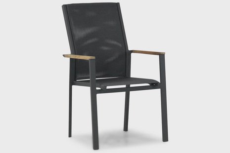 Presto Ricadi dining tuinstoel stapelbaar met teak arm